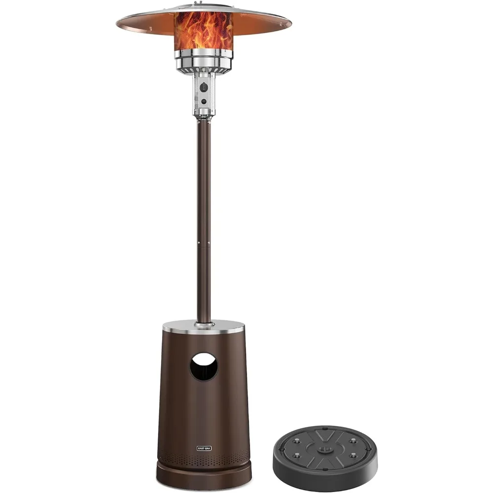 Patio Heater with Sand Box, Table Design, Double-Layer Stainless Steel Burner, Wheels, Triple Protection System