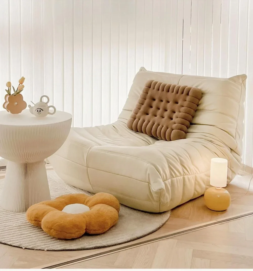 

Lazy sofa sleepable caterpillar sofa balcony reclining Internet celebrity bedroom single small sofa tatami