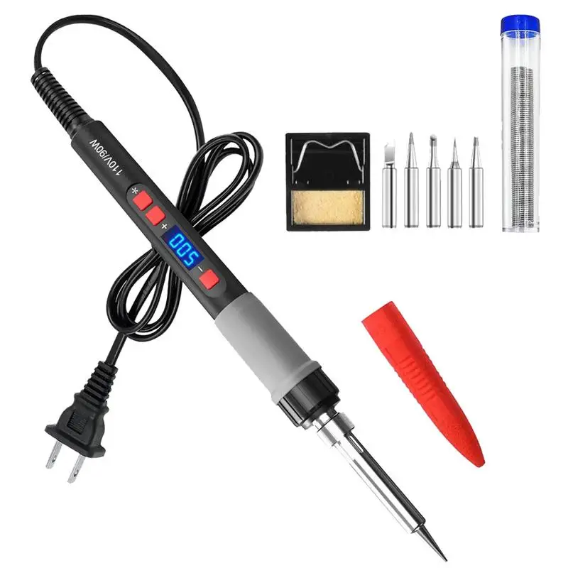 Electronic Soldering Kit 90W Soldering Welding Iron Kit Adjustable Temperature LCD Digital Portable Soldering Kit For Enthusiast