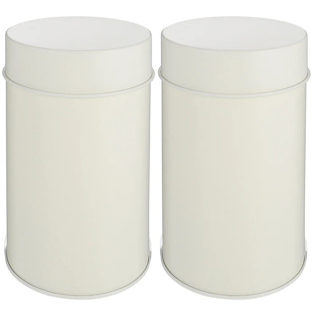 

2Pcs Household Tea Canisters Stylish Shape Tin Storage Jars with Lids for Tea Bags Coffee Beans Kitchen Food Storage Organizer