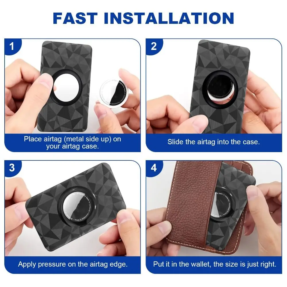 กระเป๋าสตางค์บางเฉียบคุณภาพสูงรอบผู้ถือบัตรแบบนุ่มฝาครอบป้องกันมัลติฟังก์ชั่นสําหรับคีย์ Airtag