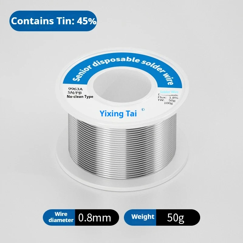 50g high-purity solder wire with rosin core, maintenance-, low-temperature environmentally friendly tin wire