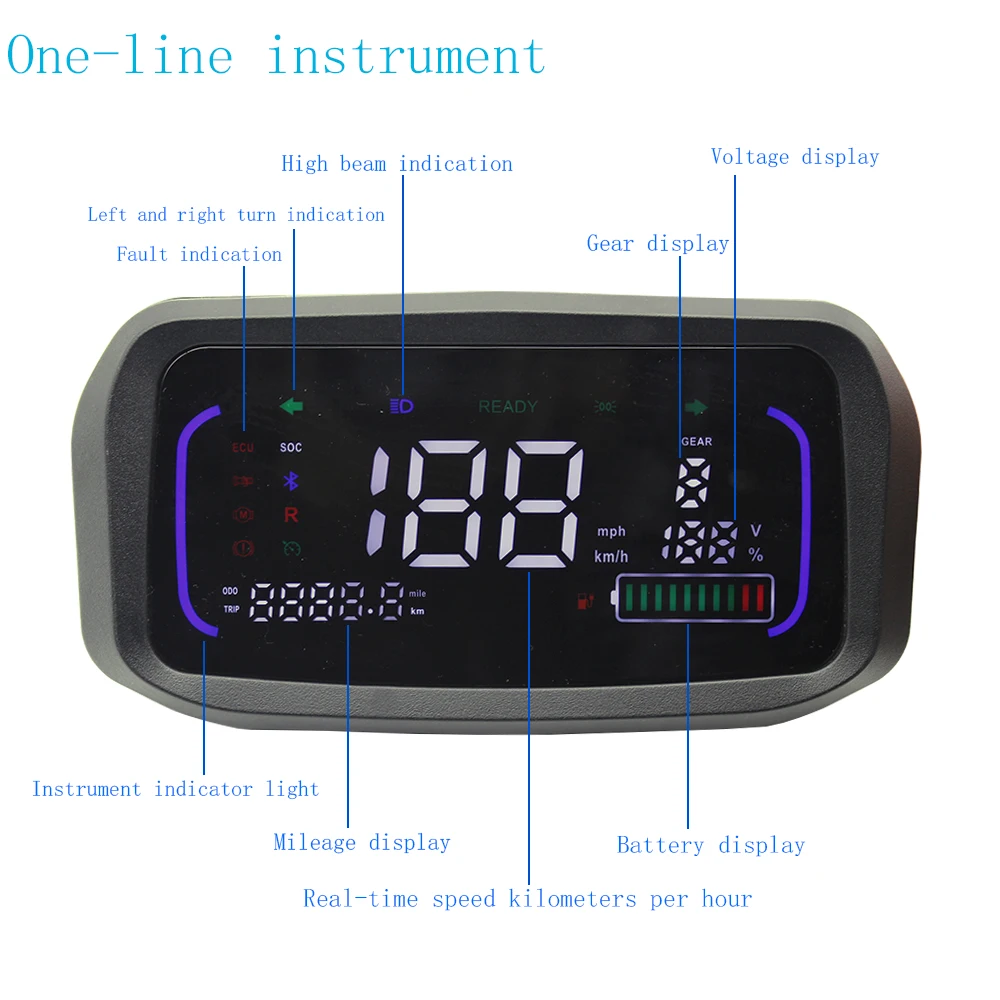Lcd Speedometer 48V…