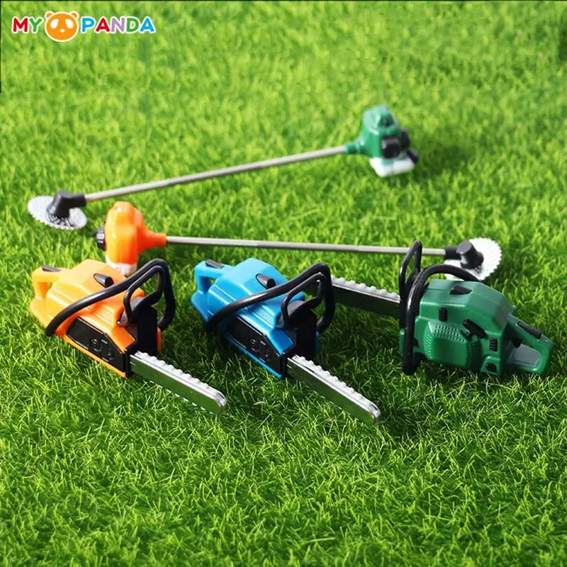 1/6 1/12 Dollhouse Simulation Mower Electric Saw Mini Outdoor Gardening Tools Model Accessories Dolls House Home Decor Ornaments