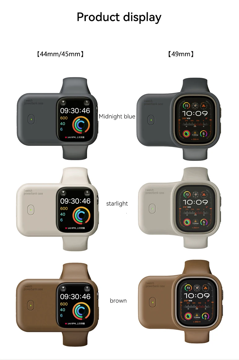 Přenosné bezdrátový nabíječka energie banka pro jablko hodinky 10 46mm 40 41mm SE uitra 2 iwatch 45mm 44mm 49mm magnetický nabíjení nádraží