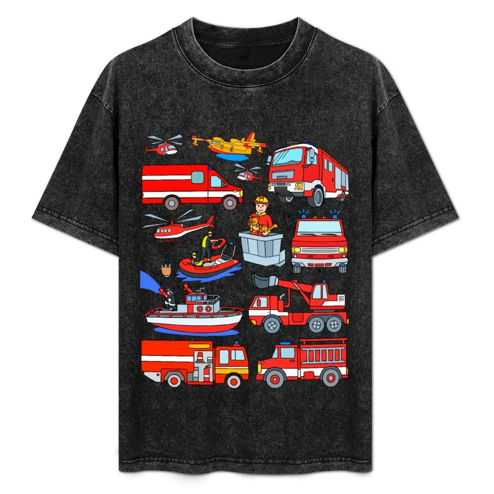 

Fire Trucks for Kids T-Shirt animal prinfor boys plus sizes man clothes men tshirt