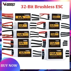 VGOOD Brushless ESC 6A/ 15A / 20A / 30A / 40A / 60A / 80A / 100A /120A/150A 2-6S 32-Bit W/ 1.5A SBEC for RC Airplane Accessories