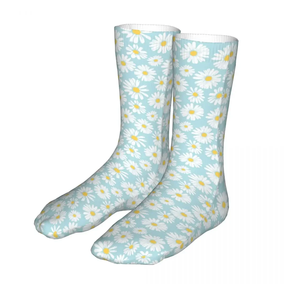 Daisy Flower Socks Men's Women's Fashion Socks High Quality Spring Summer Autumn Winter Socks Gift