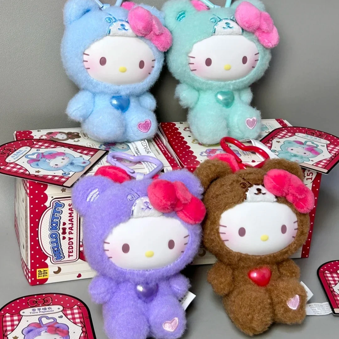 HelloKitty تيدي منامة سلسلة صندوق أعمى لطيف كيتي الفينيل أفخم صندوق الغموض حقيبة قلادة المفاتيح مفاجأة حقيبة ديكور هدية لعبة