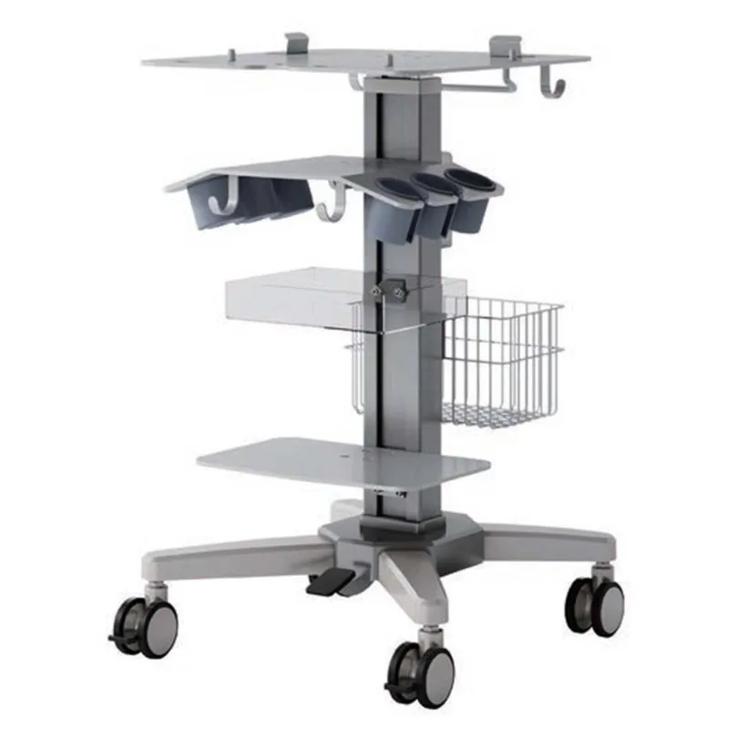 

Customizable Medical Ultrasound Workstation Cart Height-Adjustable Portable Hospital Trolley