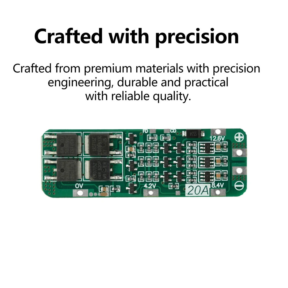 

3S 12.6V 20A Lithium Battery Protection Board BMS Module for 18650 Li-ion Cells