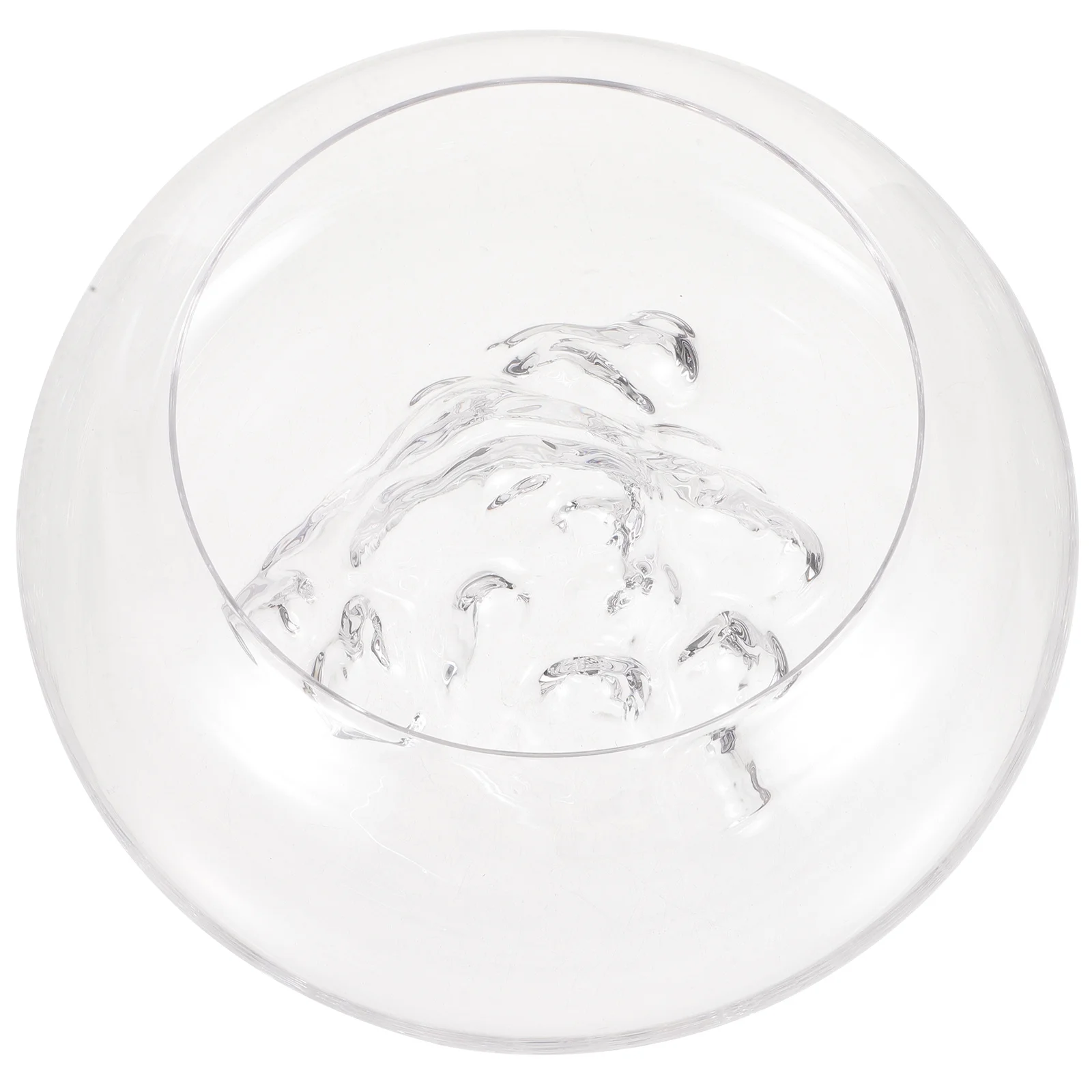 

Iceberg Clear Glass Fish Bowl Round Desktop Table Fish Tank Hydroponic Plant Terrarium Durable Bowl Hydroponic Plant Terrarium