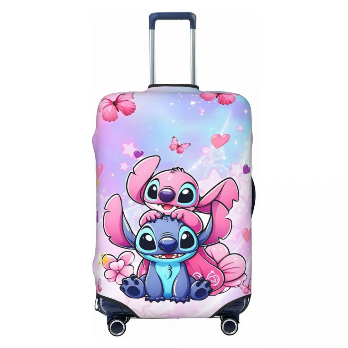 

Custom Stitch Angel Butterfly Print Suitcase Cover Holiday Strectch Luggage Case Business Protector