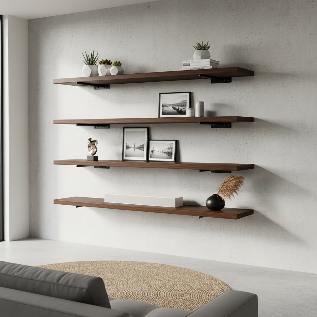 Heavy Duty Shelf Bracket Metal Hidden Floating Support for Home Office Bookshelf Display Wall Mount Hardware Durable