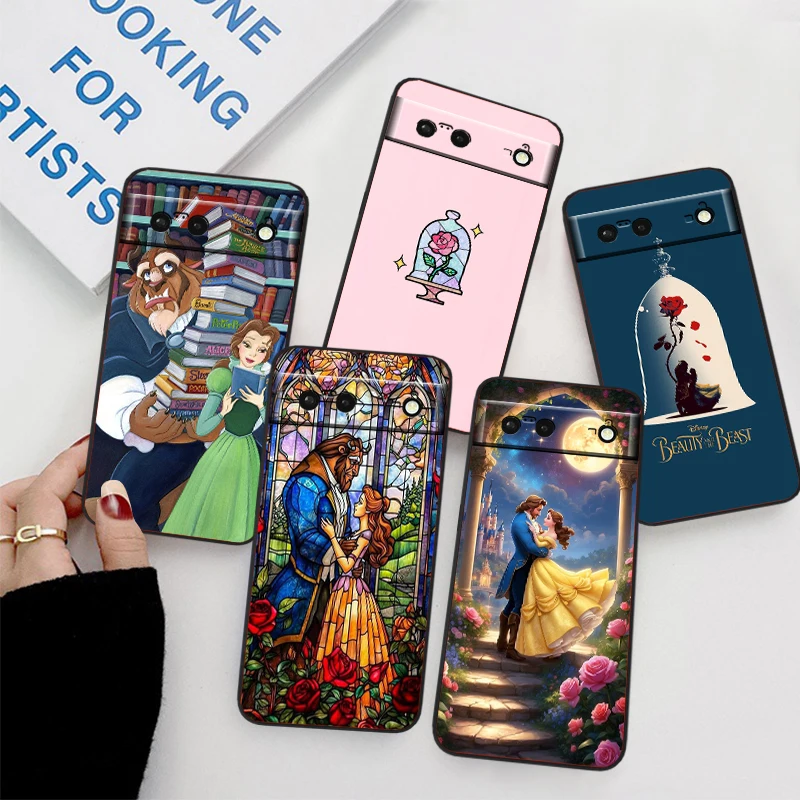 

Beauty And The Beast Disney For Google Pixel 9 8 7A 7 6A 6 5A 5 4 4A XL 5G Black Silicon Shockproof Shell Back Phone Case