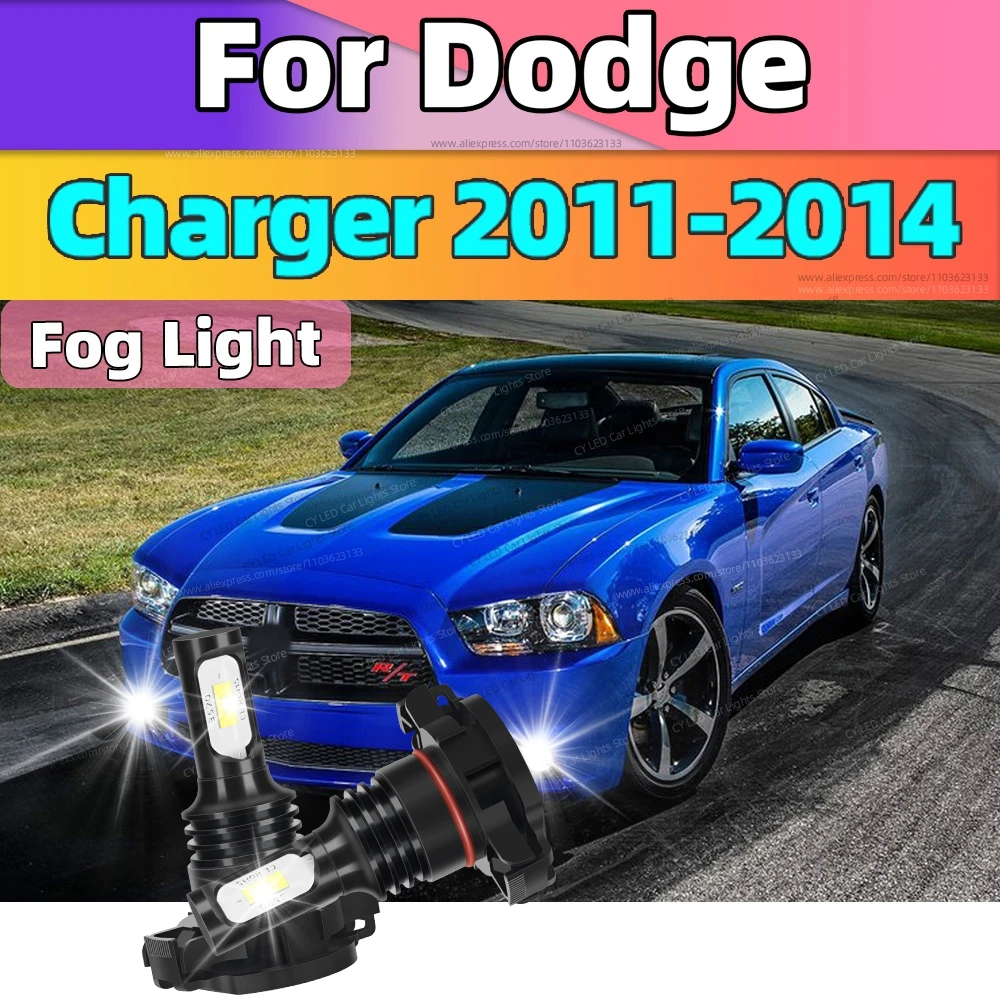 

For Dodge Charger 2011 2012 2013 2014 2Pcs Front LED Fog Lights Bulbs 80W Super Bright 6000K Auto Fog Lamp 12V