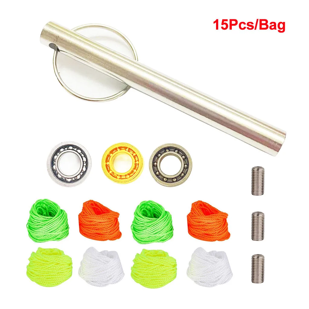 15 unids/bolsa de piezas de bola de YoYo de Metal UR188 rodamiento de Yoyo/cuerda de cuerda de nailon Yoyo/herramienta de eliminación de rodamientos