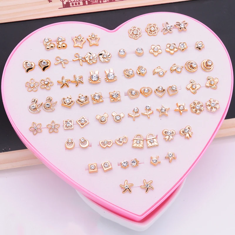 Earrings 36 Pairs Earrings Studs Jewelry Set Resin +plastic Flower Stud All Reason Mordern Life 36 Pairs Women
