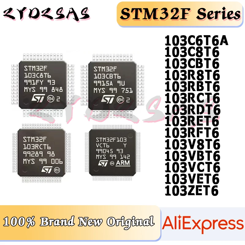 STM32F103C8T6 STM32F103C6T6A STM32F103 STM32F CBT6 R8T6 RBT6 RCT6 RDT6 RET6 RFT6 V8T6 VBT6 VCT6 VET6 ZET6 STM