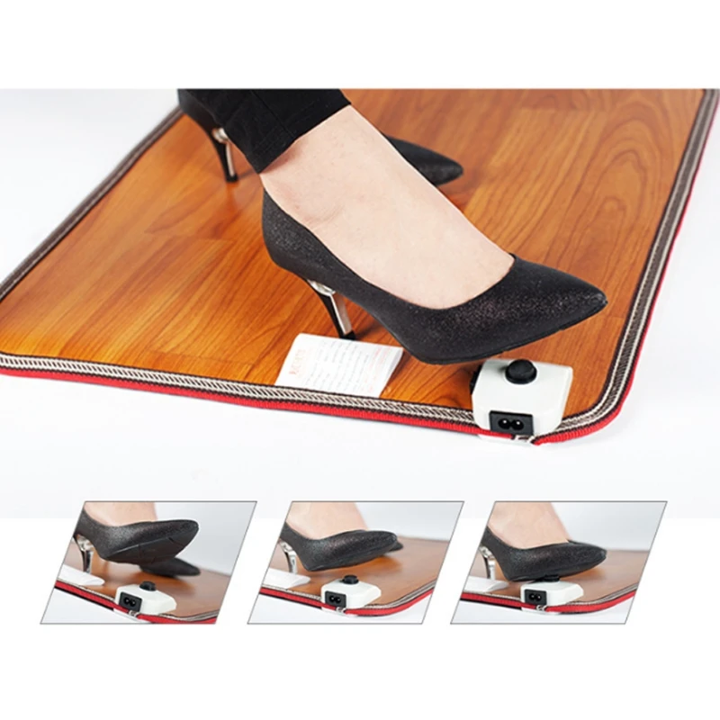 Зимняя электрическая грелка для ног, быстрый нагрев, грелка для пола, регулируемая грелка для ног под столом для женщин и