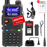 Baofeng UV-5RM Walkie Talkie Long Range Wirless Copy Frequency Two Way Radio Type-C Charger Upgraded UV 5R Full Band Transceiver