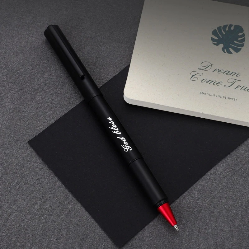 

Fashion Red Charm Black Neutral Pen Personalized Custome Logo Carving Name High Quality Signature Pen Business High end Gift