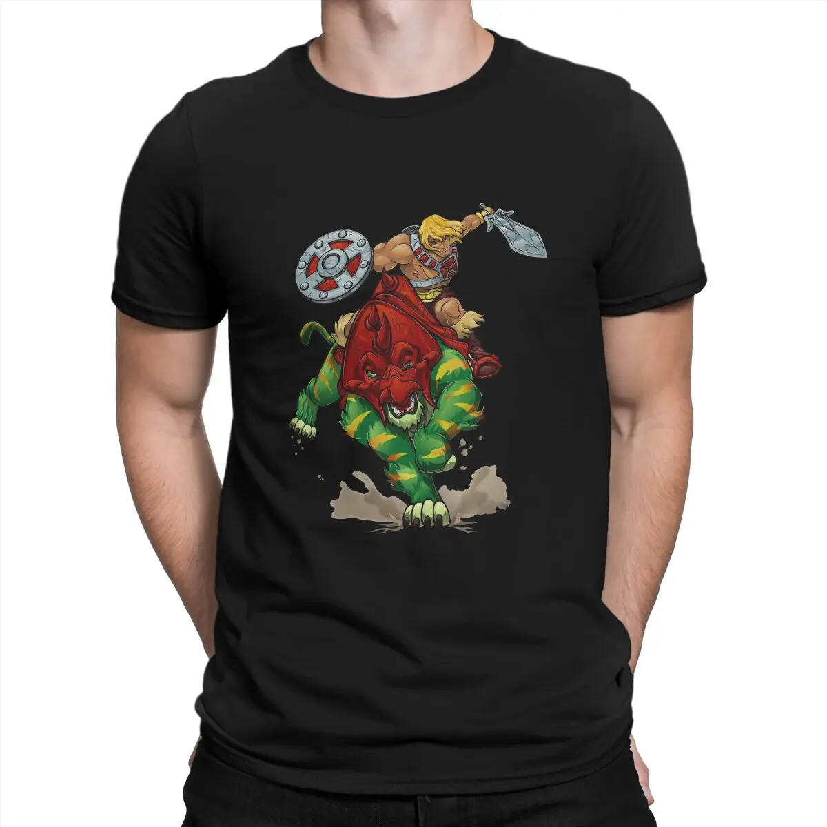 Battlecat He Man Masters Of The Universe T Shirt Punk O-Neck TShirt Polyester Tops