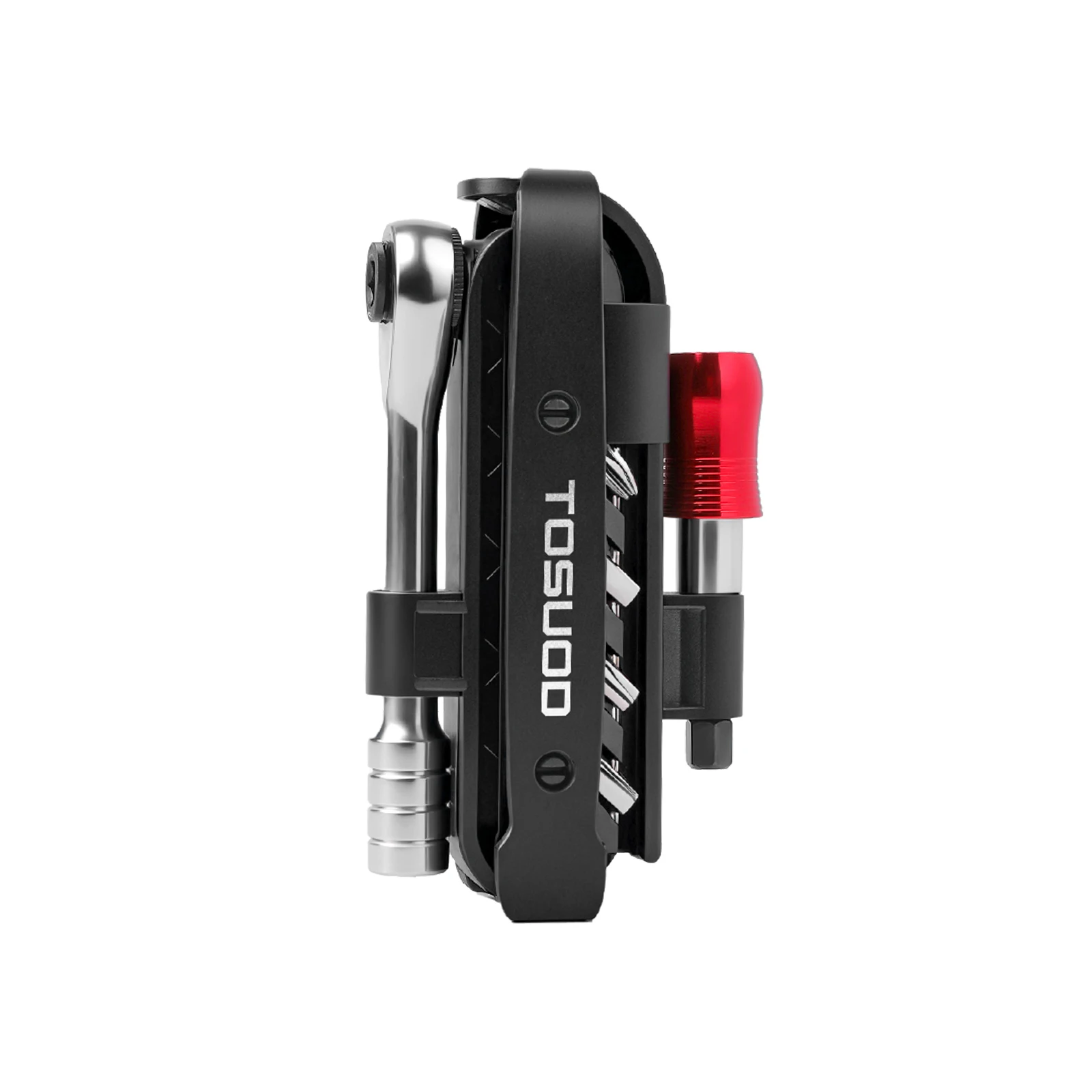 AliExpress NONE TOSUOD 1/4" Two-Way Ratchet Wrench Set, Mini Ratchet & Quick Connect Rods, Foldable Bicycle Repair Kit, S2 Bits & Tire Levers