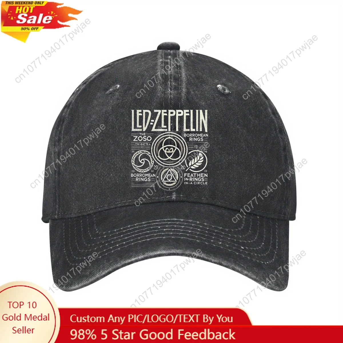 

[Rock Band Tour Baseball Cap] Men Women Rock Band Tour Mothership Zeppelined Baseball Cap Unisex Adjustable Classic Low Profile