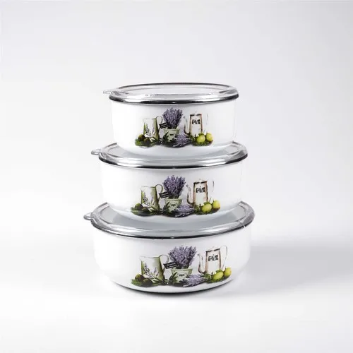 急増エナメル収納容器14-16-18 cm