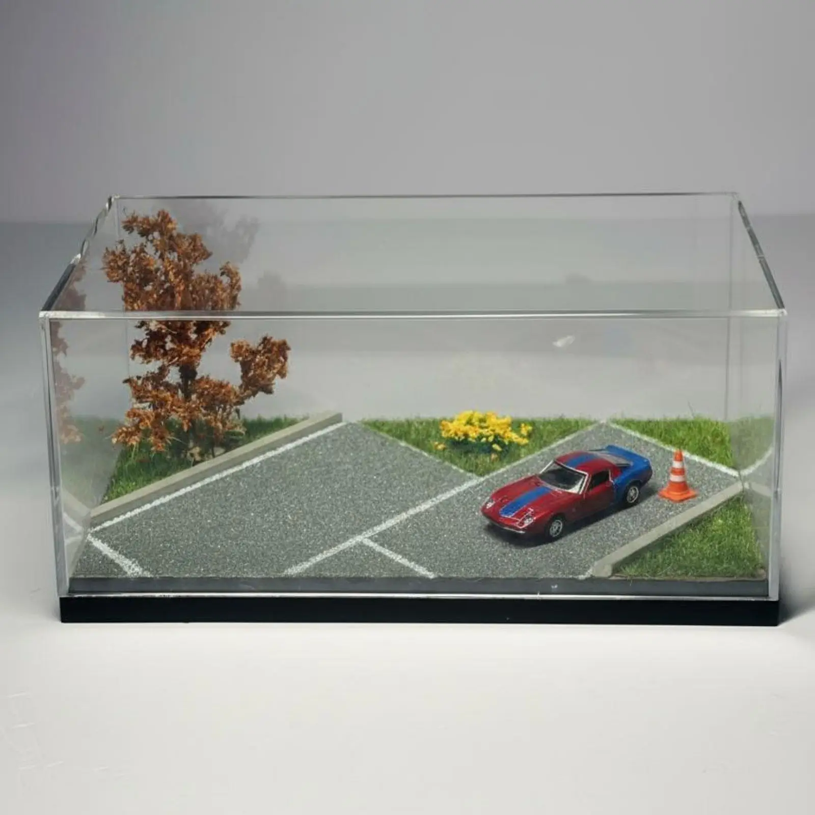 Parking Scene Display LED Lighting Dustproof Case USB Power for Desktop