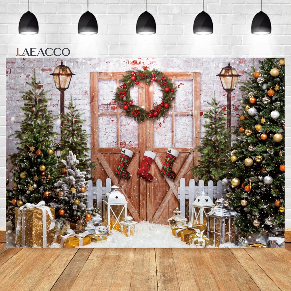 Laeacco Winter Christmas Windowsill Snowflake Light Bokeh Backdrop Photographic Photo Background For Photo Studio