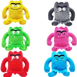 6pcs/lot The Color Monster Soft Plush Toy Kawaii Emotional Monster Doll Cartoon Plushie Stuffed Cushion Kids Christmas Gift