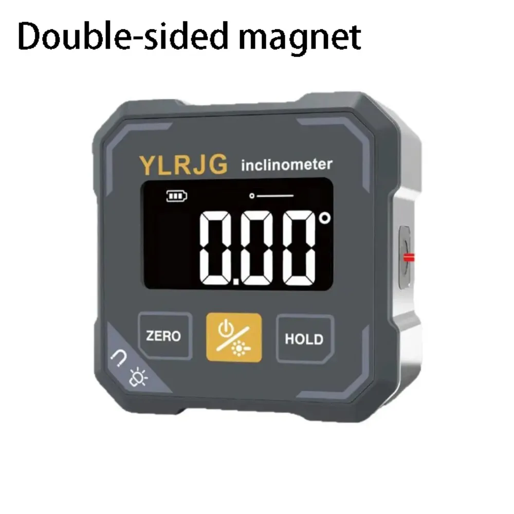 Magnetic Adsorption Digital Laser Inclinometer High-Precision 360-Degree Measurement LCD Level Meter Four-sided Magnetic