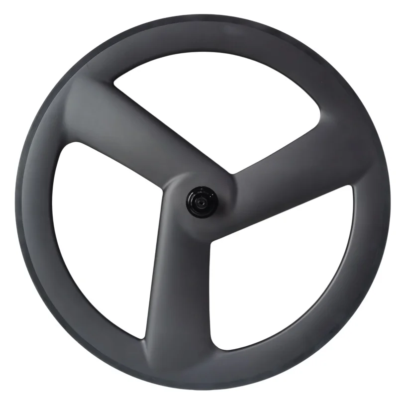 

QORA 3-Spoke Carbon Wheels Center Lock Hub For Track/Road Racing Bicycle Tri Spokes Carbon Wheels 700C