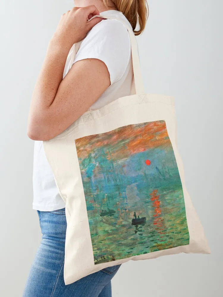 Monet - Impression, Sunrise Tote Bag, складная многоразовая сумка, бесплатная доставка, женская сумка