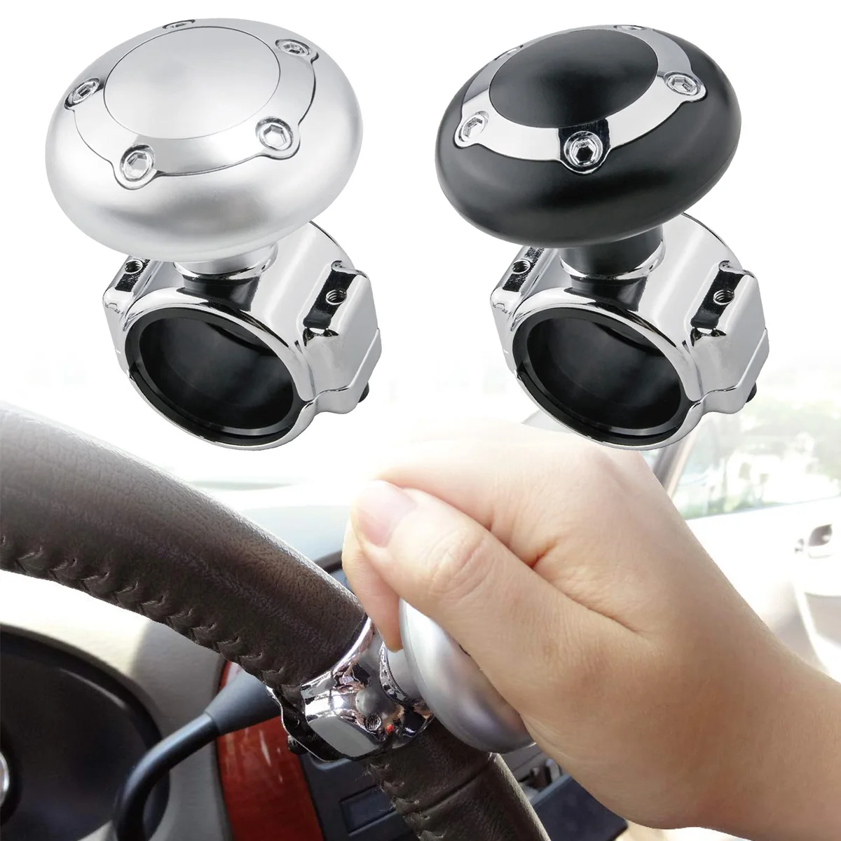 Steering Wheel Spinner Knob Universal Car 360 Degree Turning Wheel Booster Metal Bearing Helper Hand Control for Cars Trucks