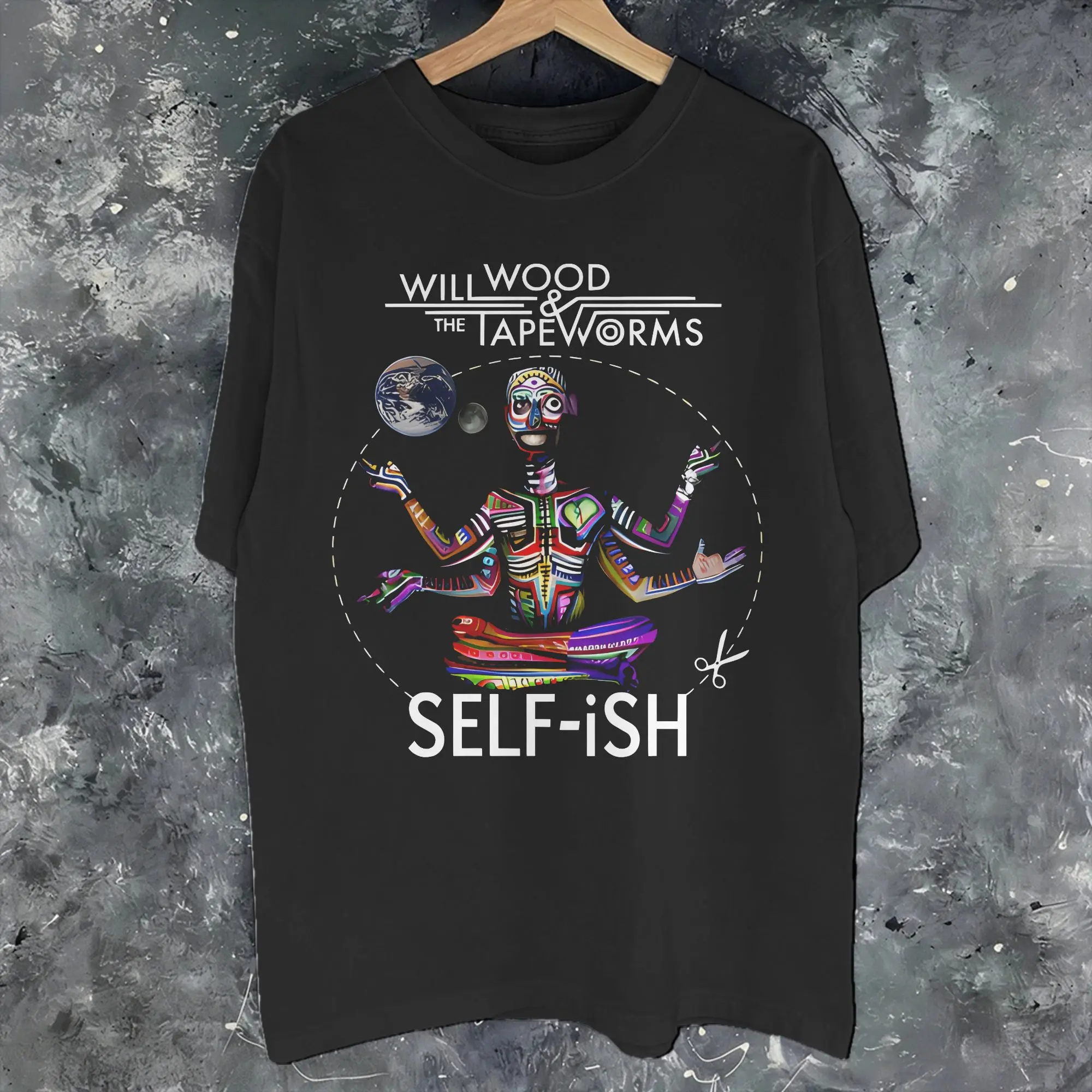 Graphic Printed Self-ish Will Wood Meditation  T Shirt For Unisex  Pure Cotton T-shirts Short Sleeve Tops