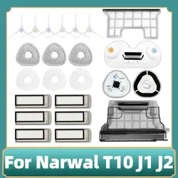 For Narwal T10 J1 J2 Robot Vacuum Cleaner Side Brush Module Primary Filters Dust Box Accessories Spare Parts Replacement Kit