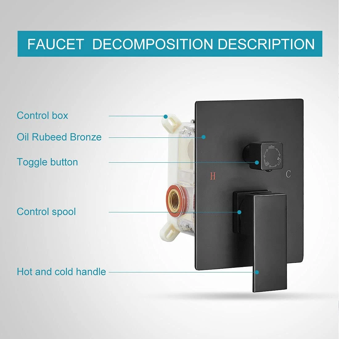 سقف جبل نظام الدش الحمام الفاخرة المطر خلاط دش مجموعة رأس دش الأمطار مع يده المعاصرة مربع أسود