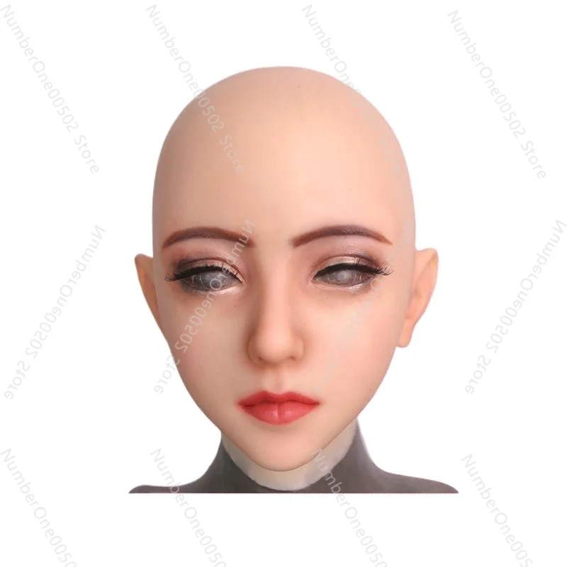 

Mask adult full face silicone headgear COS disguise mask CD cross-dressing supplies male to female simulation headgear upgrade