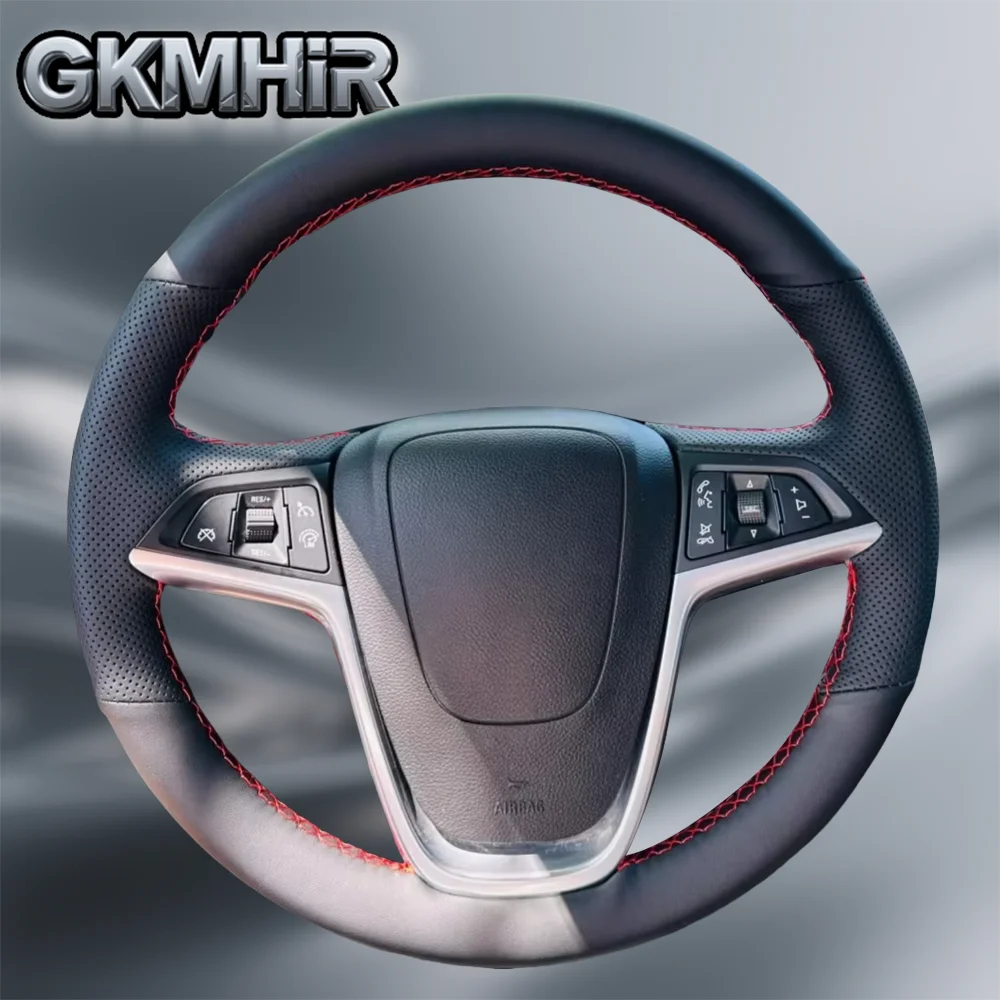 

Чехол на руль автомобиля из микрофибры по индивидуальному заказу для Opel Insignia Astra (J) Cascada Mokka 2008-2019, автомобильные аксессуары