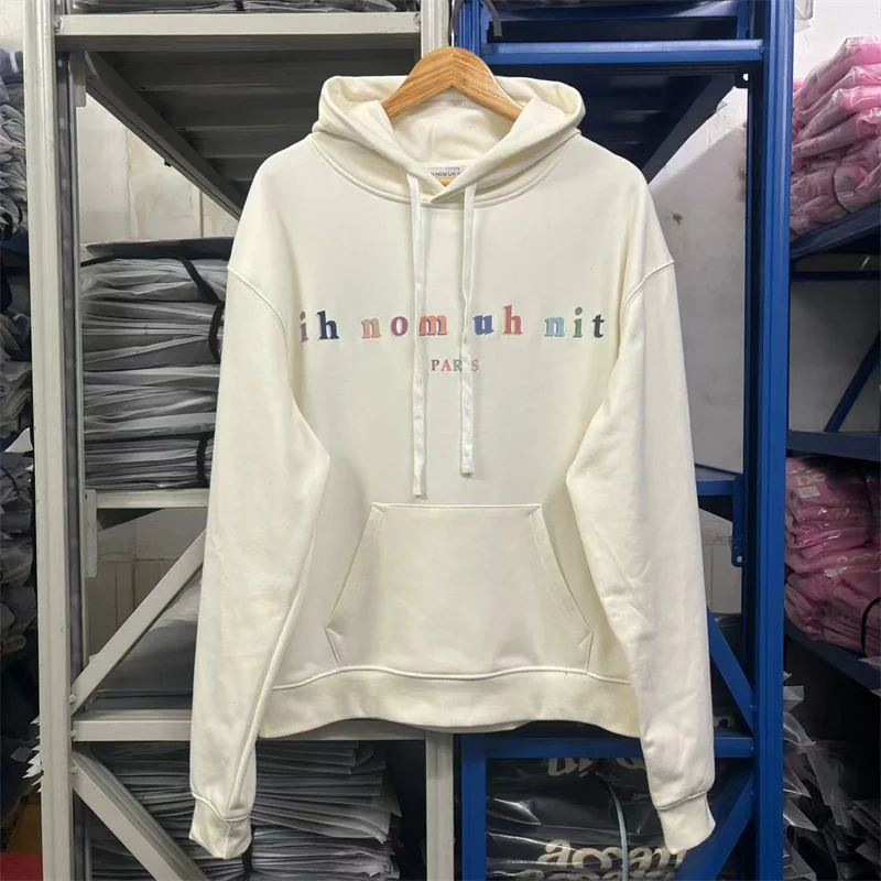 Classic Colorful Letters Print IH NOM UH NIT PARLIS Hoodie Men Women Casual Loose Autumn Winter High Quality Sweatshirt Hooded