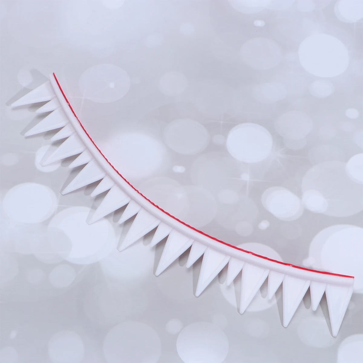 

White Sharp Retro Motorcycle Patch Decoration Head Horn Strip Personalized Sticker for Party Use