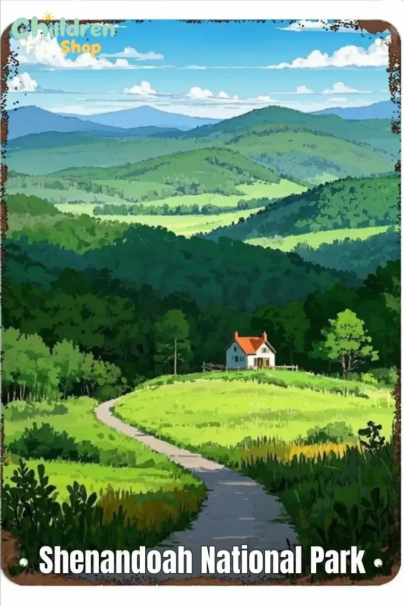 Vintage Metal Sign Shenandoah National Park Tin Sign Decor Retro Wall Decor For Home Coffee Bar Funny Aluminum Sign