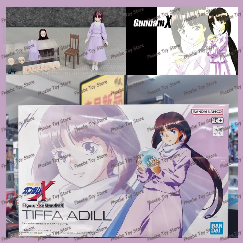Figura de Acción de Tiffa Adill de Gundam X After War de Bandai Spirits, Original en Existencia, Figura de Acción Estándar de la Serie Figure-Rise, Juguete Coleccionable