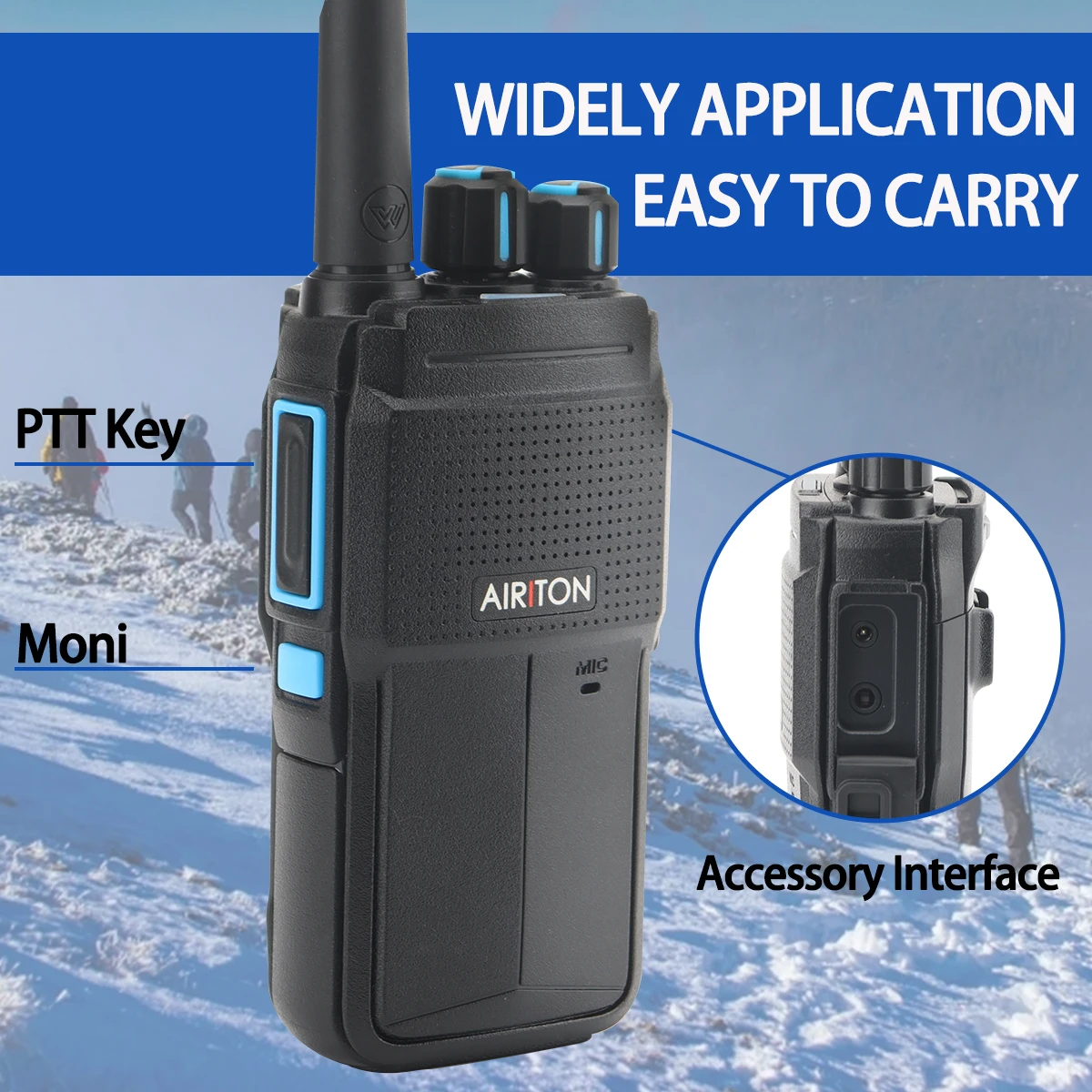 2/4PCS AIRITION AI-2 เครื่องส่งรับวิทยุระยะไกล VOX FRS 16 ช่อง 1600MAh เครื่องรับส่งสัญญาณมือถือแบบพกพาแฮมวิทยุสำหรับตั้งแคมป์