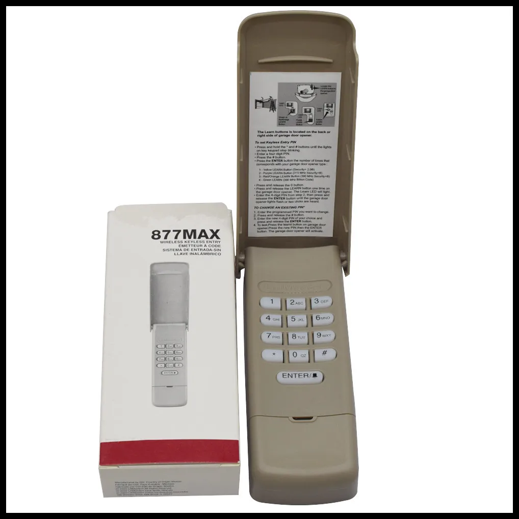 1/2/3pcs Liftmaster 877MAX 878MAX 977LM 377LM 376LM 371LM 373LM 971LM 973LM Teclado de garagem Controle Remoto Abridor de porta