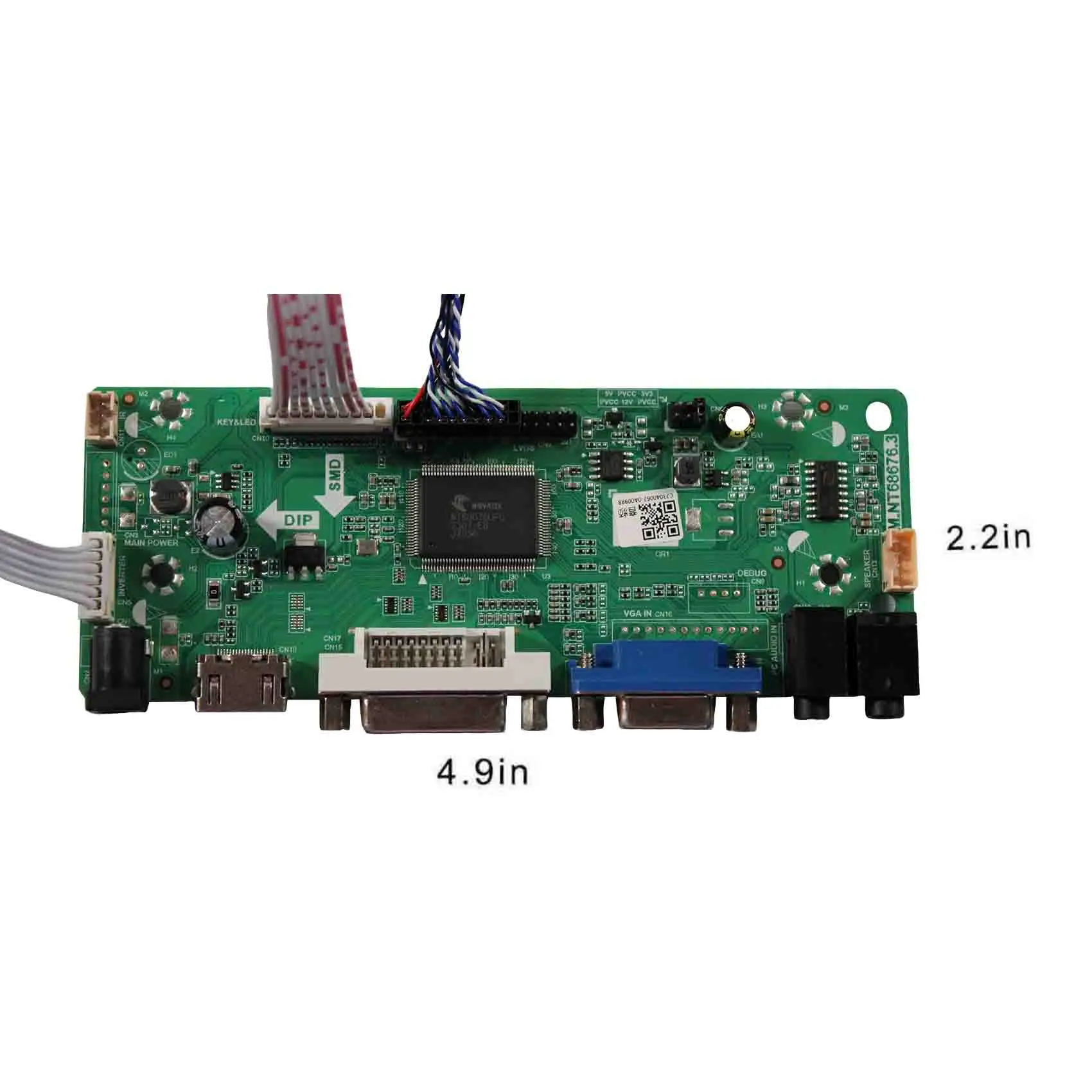 HD MI VGA DVI Audio Controller Board for 10.4