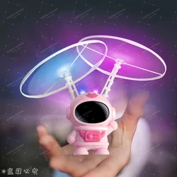 Levitating Luminous Flying Robot Astronaut Toy Aircraft Hand-Controlled Drone Interactive with Lights Outdoor Toys for Kids Gift